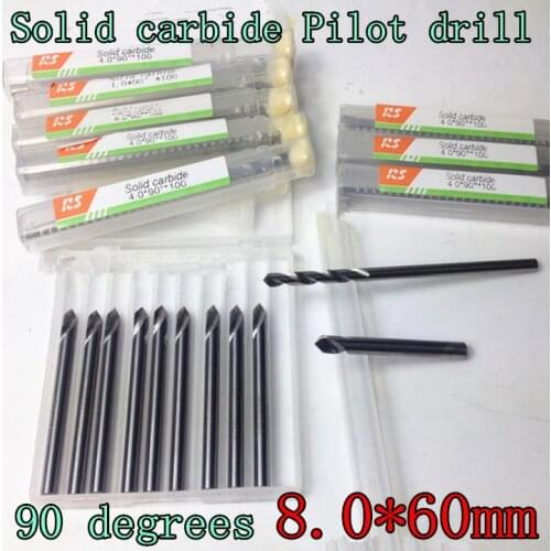 8.0*60mm 90 degrees 1pcs High quality Solid carbide Pilot drill center drill Solid carbide tools Free shipping