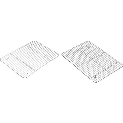 2 Pcs Cake Cooling Rack,Stainless Steel Baking Rack For Cooking And Baking,Barbecue,For Various Sizes Of Biscuit Chips-ABUX