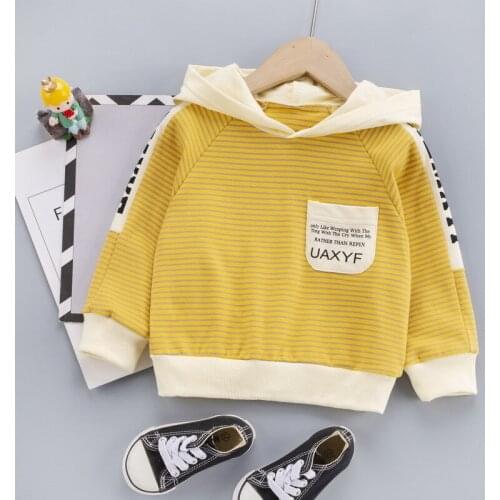 2021 New Fashion Spring Autumn Toddler Baby Boys/Girls Clothes Outfits Stripe Long Sleeve Hoodies Sweatshirt Coat Casual Clothes