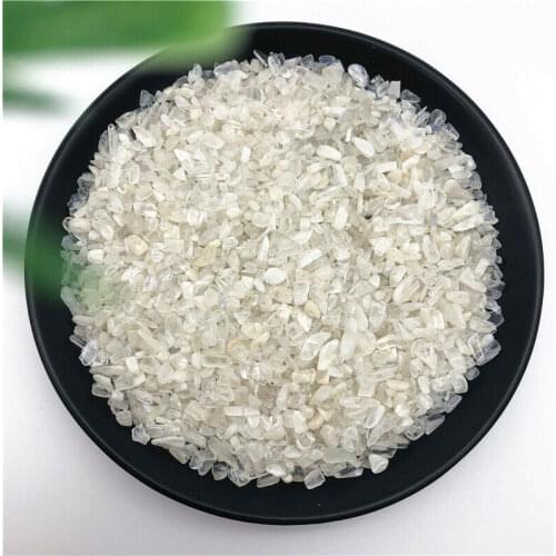 50g 3-5mm Natural White Moonstone Crystal Quartz Polishing Gravel Healing Chips Natural Stones and Minerals