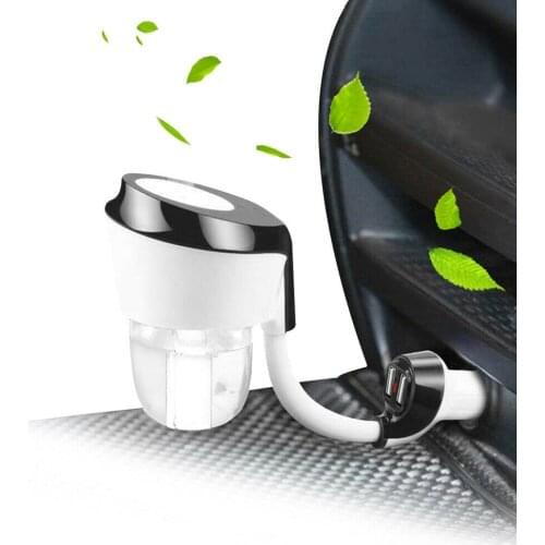 50ml Car Air Diffuser Dual USB Port Charging Adapter Vehicle Aroma Fragrance Humidifier Cigarette Lighter Fogger Mist Maker