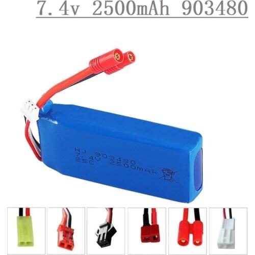 7.4v 2500mAh 40c Lipo battery for Syma X8C X8W X8G X8 RC Quadcopter Parts 7.4V 903480 Toys Battery with Over current protection