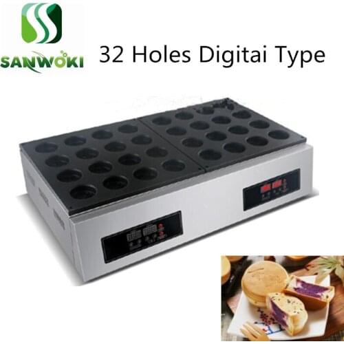 32-holes digital waffle Maker Taiwan Wheel Shaped Red Bean Cakes machine Red Bean Dora Cake Baker wheel cake machine