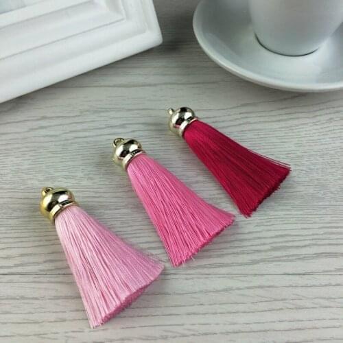 DIY Tassel Silk Charm Key Chain Mutil Colors Tassel Keychain Women Bag Purse Trinket For Jewelry Making Accessiories Gift