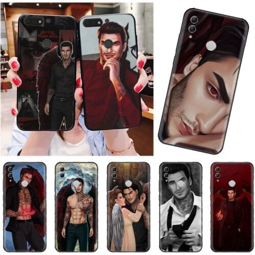 Romance Club Lucifer Silicone Black Phone Case For Huawei Honor view 7a5.45inch 7c5.7inch 8x 8a 8c 9 9x 10 20 10i 20i lite pro