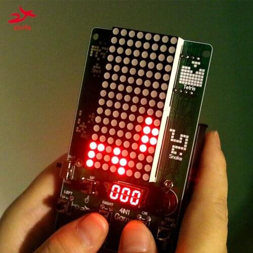 Electronic DIY Kit 8x16 Dot matrix game machine Diy Kit Electronic
