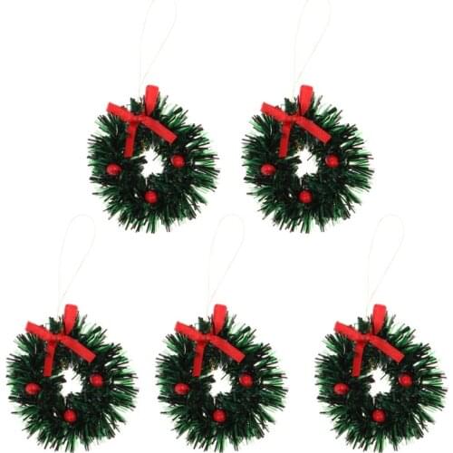 M17D Christmas Candle Rings Wreath-Artificial Small Wreaths for Wedding Centerpiece and Christmas Holiday Table Decoration