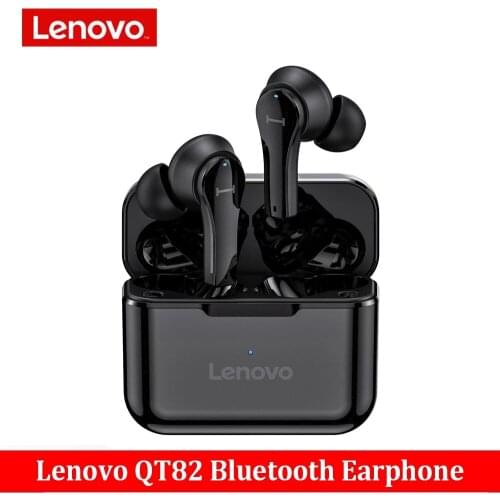 New Lenovo QT82，TWS， Wireless Bluetooth V5.0 Headphones, IPX5 Waterproof for Sport Touch Control HD Sound Stereo Earbuds