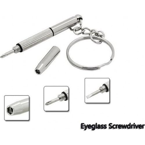 Eyeglass Screwdriver 3in1 Sunglass Watch Repair Kit With Keychain Portable Eyeglass Screwdriver Convenient Use For Daily Life