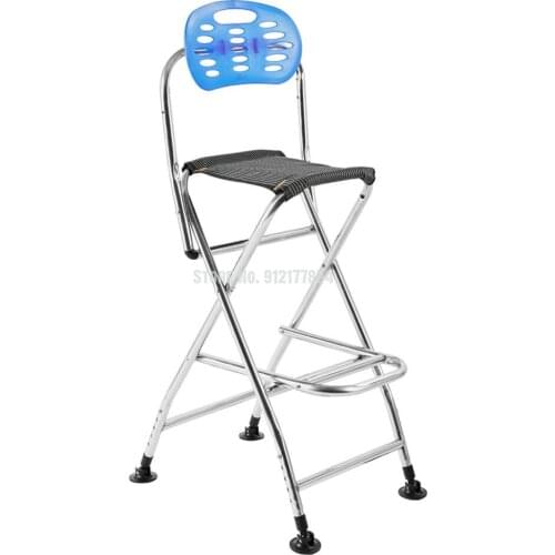 Bridge Fishing Chair New Stainless Steel Fishing Chair Multifunctional Folding Fishing Stool Portable Bridge Fishing High Foot T