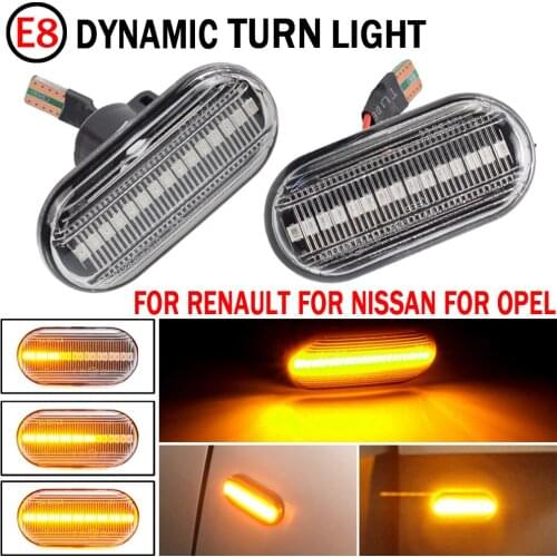 Dynamic LED Blinker Side Marker Turn Signal Light Lamp For Dacia Duster Dokker Lodgy Renault Megane 1 Clio1 2 KANGOO
