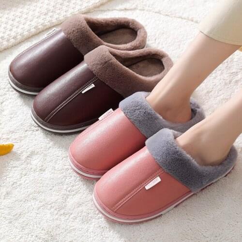 Autumn and Winter Women Home Slippers Bedroom Indoor Furry Short Plush Slipper Non-Slip Unisex Male Femle Soft Sandals Shoes