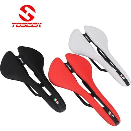 TOSEEK MTB Bicycle Saddle Road Bike Ultralight Seat Hollow Ergonomic Design Seat Rail Saddle Bicycle Road Race Bicycle Saddle