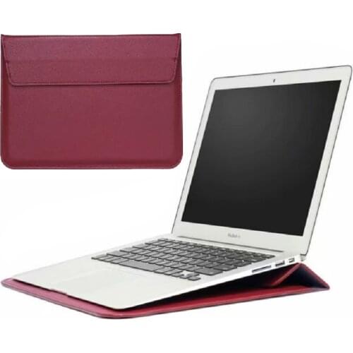 13'' Universal Slim Envelope Sleeve for Macbook Air 13 Pro 13 2018 2019 PU Leather Laptop Case Stand Holder A1466 A1932 A1989