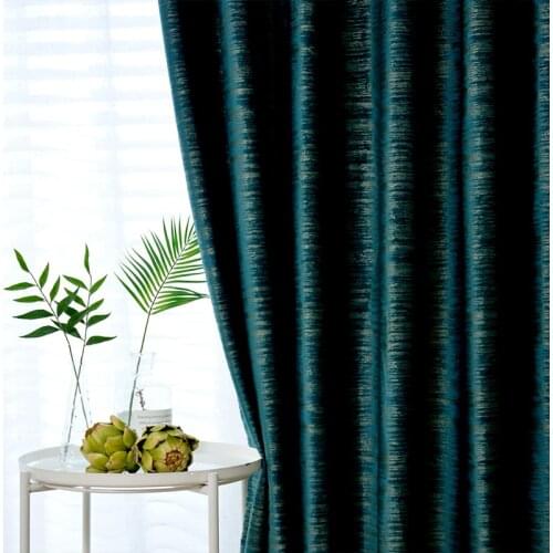 Northern Europe Bronzing Dutch Velvet Curtains for Living Room Bedroom Modern Minimalist High-end Curtains Tulle Valance Custom