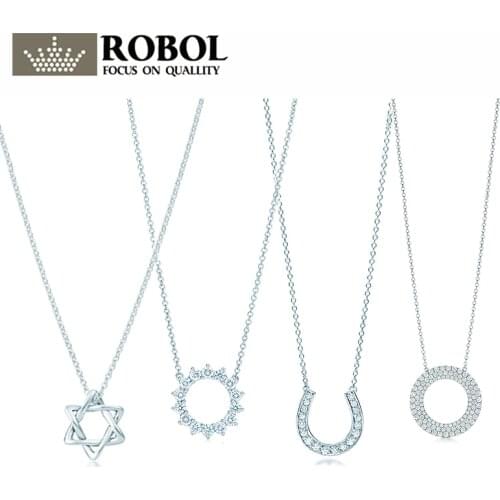 High Quality 1:1 TTFF 925 Sterling Silver U-Shaped Popular Necklace Jewerly Original Design Model Exquisite Craftsmanship