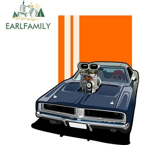 EARLFAMILY 13cm x 10.6cm for Musclecar Sticker Camper Car Stickers DIY Waterproof 3D Funny Vinyl Car Wrap Funny Window Decal