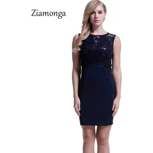 Ziamonga 2018 New Vestidos Women Fashion Casual Party Dresses Winter Black Sequined Lace Office Dress Sexy Slim Vestido De Festa
