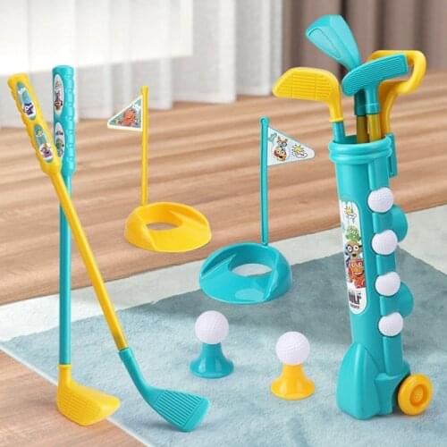 1 Set Child Golf Sports Game Mini Plastic Golf Toy Kids Children Professional Home Outdoor Indoor Small Golf Training Club Party
