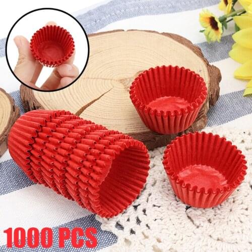 1000pcs/lots Paper Cupcake Muffin Cup Base Mini 25mm Muffin Cup Mould For Chocolate Cupcake Wrapper Baking Decorative Tool