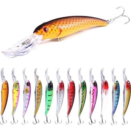 1PCS Big Troll Fishing Lure Wobbler Crankbait Peche 16.5cm 28g Sea Minnow Bass Artificial Bait Pike Carp HENGJIA lures