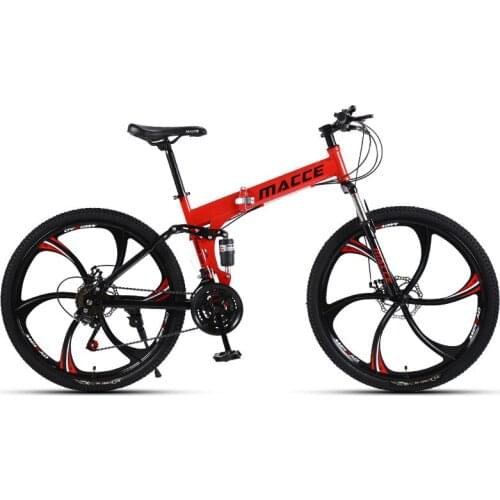 26 Inch Folding Suspension Bicycle Disc Brake Students Mountain Bike
