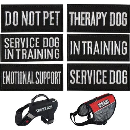 3D Embroidery Pet Dog Harness Collars Patch for Dogs Pet Matching Copybook Dismantling Hook Loop Mark Stickers