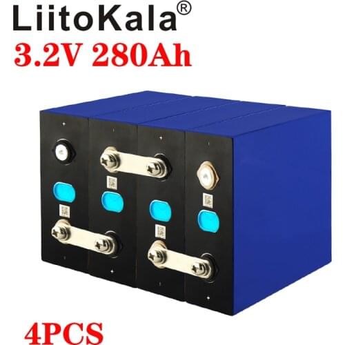 4PCS LiitoKala 3.2V 280Ah lifepo4 battery DIY 12V 280AH rechargeable battery pack for E-scooter RV Solar Energy storage system