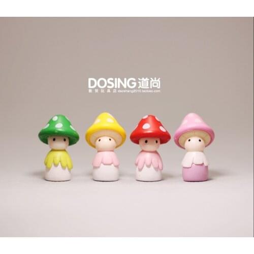 Anime Figure Little Mushroom Elf Model Ornaments Cartoon Cute Small Fungus Fairy Garden Miniature Accessories Decor Figurine Toy
