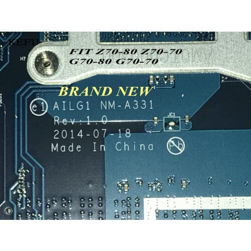 KEFU STOCK ,new item ,AILG1 NM-A331 MAINBOARD FOR LENOVO G70-80 / G70-70 / Z70-80 Z70-70 LAPTOP MOTHERBOARD , CELERON PROCESSOR