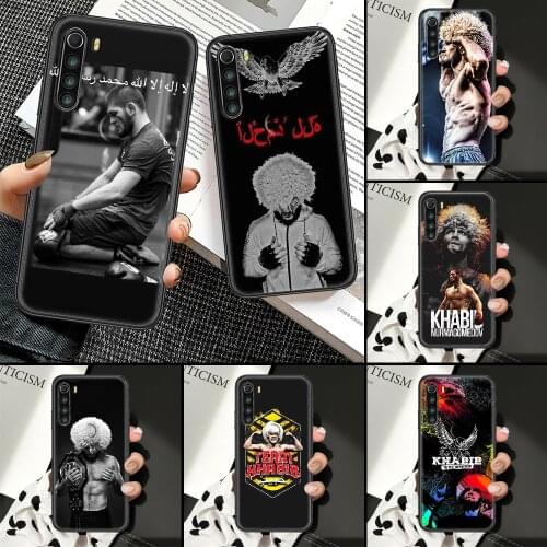 Khabib nurmagomedov Phone Case For Xiaomi Redmi Note 7 8 9 10 7A 8T 9A 9T 9S 10S Pro black trend Etui fashion coque silicone