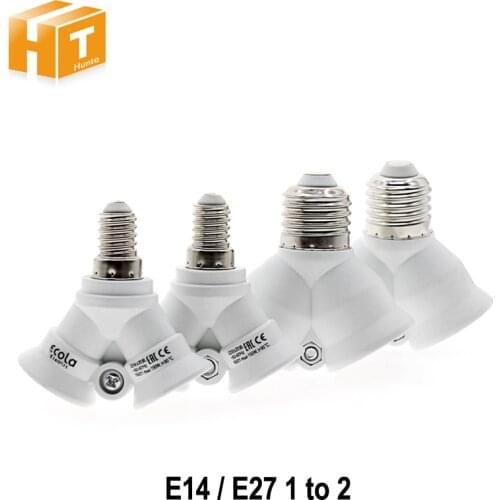 Lamp Holder Converters E27 / E14 Lamp Bases 1 to 2 Bulb Holder Converter For LED Bulb Light
