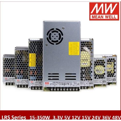 MEAN WELL RS-15 25 35 50 75 100 150 200 350W 3.3V 5V 12V 15V 24V 48V meanwell LRS Series Single Output Switching Power Supply