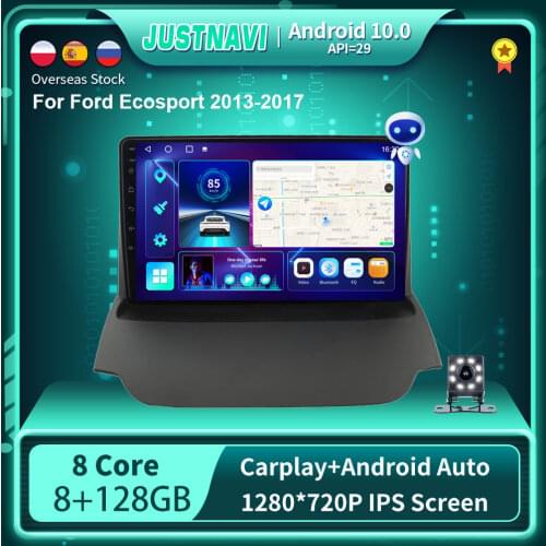 9" Android 10.0 Smart Car Radio For Ford Ecosport 2013-2017 GPS Video Multimedia Stereo Auto Player Carplay No DVD IPS Screen