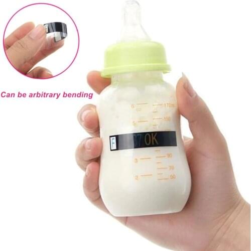 3pcs Infant Baby Milk Bottle Thermometer Kids Milk Bottle Temperature Test Paper Strip Sticker Temperature Measuring Card