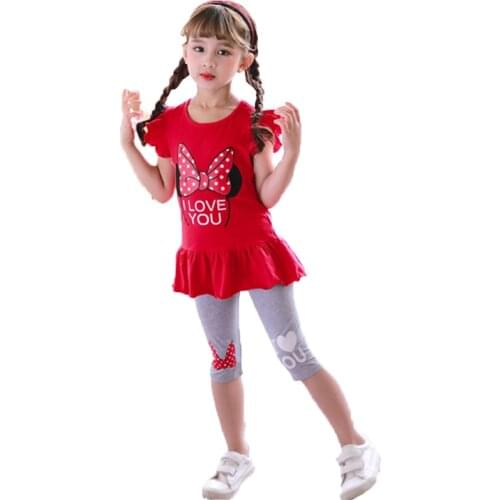 Girls Clothing Sets Summer Clothes For Baby Girls T-shirt And Pants Suit Tracksuit For Kids Outfit Fashion Children Clothes Set