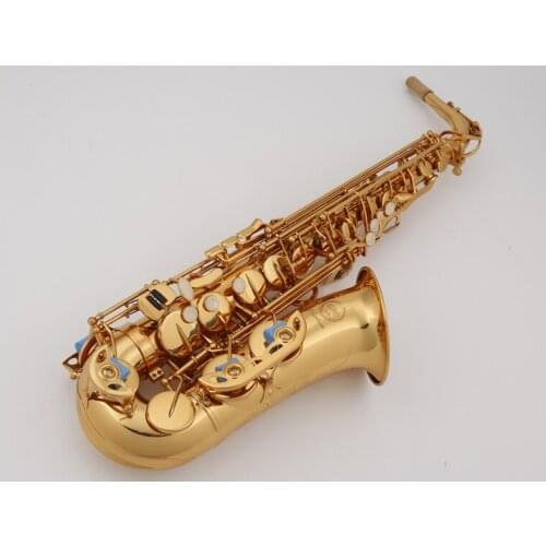 KUNO KAS-901 Alto Eb Saxophone Brass Tube Gold Lacquer Instrument Sax Professional Western Instruments Saxofone For Students