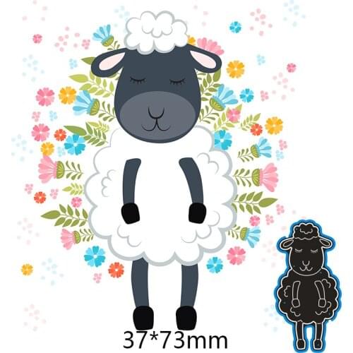 Metal Cutting Dies Sheep For Card DIY Scrapbooking stencil Paper Craft Album template Dies 37*73mm