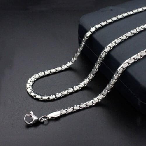 Fashion simple new titanium steel necklace domineering stainless steel necklace men and women models hot sale