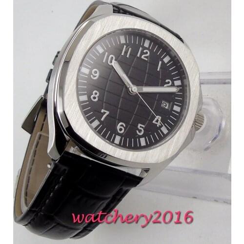 BLIGER Casual Watches for Men Black Top Brand Luxury Military Leather Wrist Watch Man Clock Fashion Automatic Wristwatch