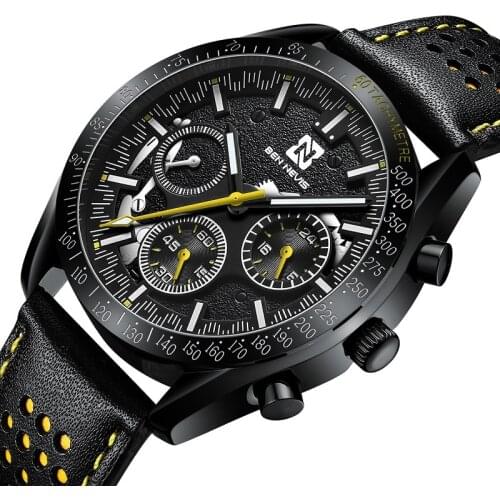 BEN NEVIS New Brand Quartz Watches Mens Leather Stainless Steel Watchband Sports Classics Clock Luminous Clock Tool Box BN6014G