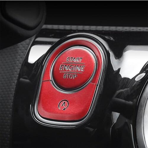 For Mercedes Benz A B CLA GLB GLA Class AMG W177 V177 W247 C118 W118 X247 H247 Car Engine Start Stop A Button Trim Cover Sticker