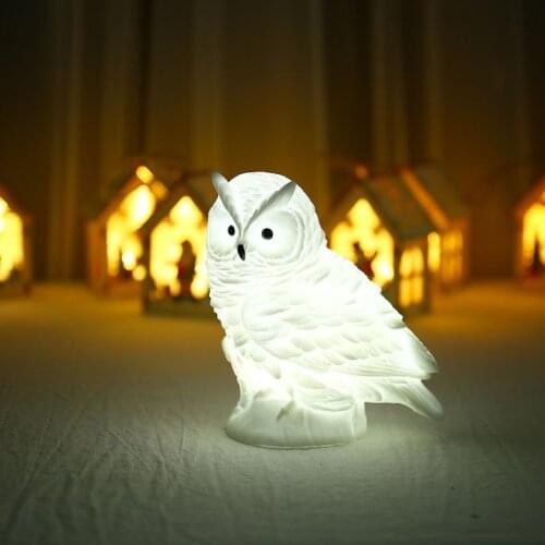 Table Light Adorkable Owl Shape Cartoon Bedside Lamp for Home Bedroom Kids Gift