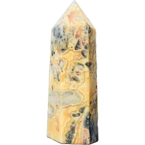 NATURAL Bumblebee agate Tower QUARTZ CRYSTAL Wand Point Stone HEALING