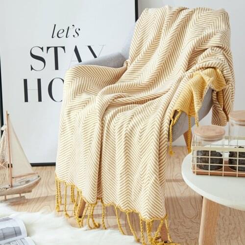 Mylb Brand quality cotton Pom Crochet Thread Blanket 120cmx180cm For Babies Adults Twin Size Bed Kitted Throws Bed Runners