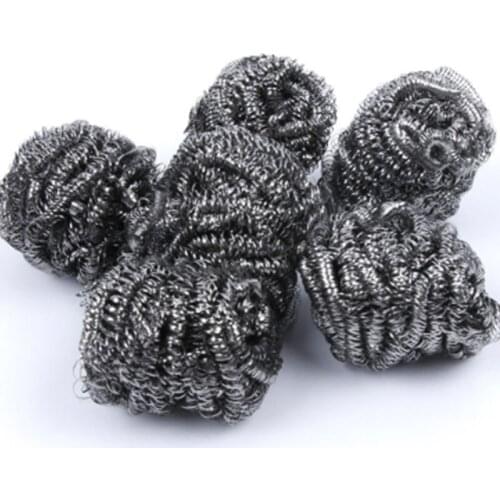 Wholesale 100PC Stainless Steel Dish Cleaning Wire Ball Kitchen Pot Tableware Cleaner Scrub Rust Remover Dish Cleaning Tool