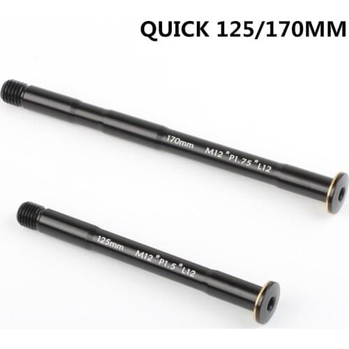 Bicycle Front rear Wheel Axle Hub Quick Release Adapter 125/170mm Alloy Axle 12MM Adapter Bicycle QR For MTB Mountain Bike Hub