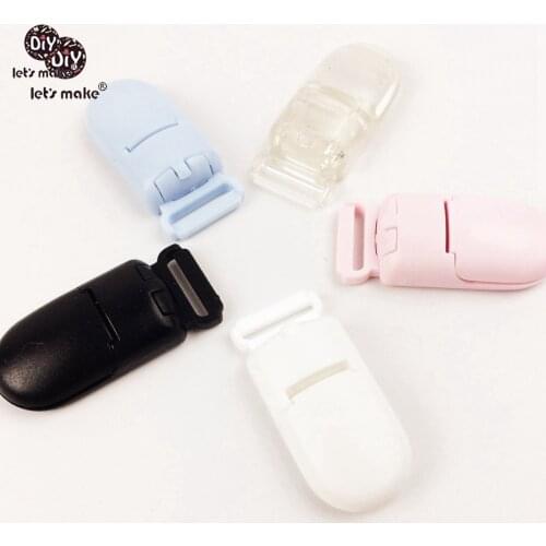 Lets make Pacifier Clips Plastic Bib Holder Badge Card Clips Baby Gift 20pcs DIY Material 5olors 15mm Suspender Clips