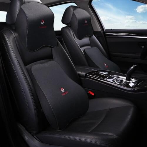 KKYSYELVA Memory Foam Lumbar Support Cushion For Car And Headrest Neck Pillow Kit Interior Accessories