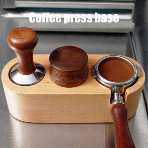 Manual Wood Coffee Tamper Holder Mat Barista Coffee Espresso Tampering Latte Art Pen Tamper Holder Home Coffee Accessories